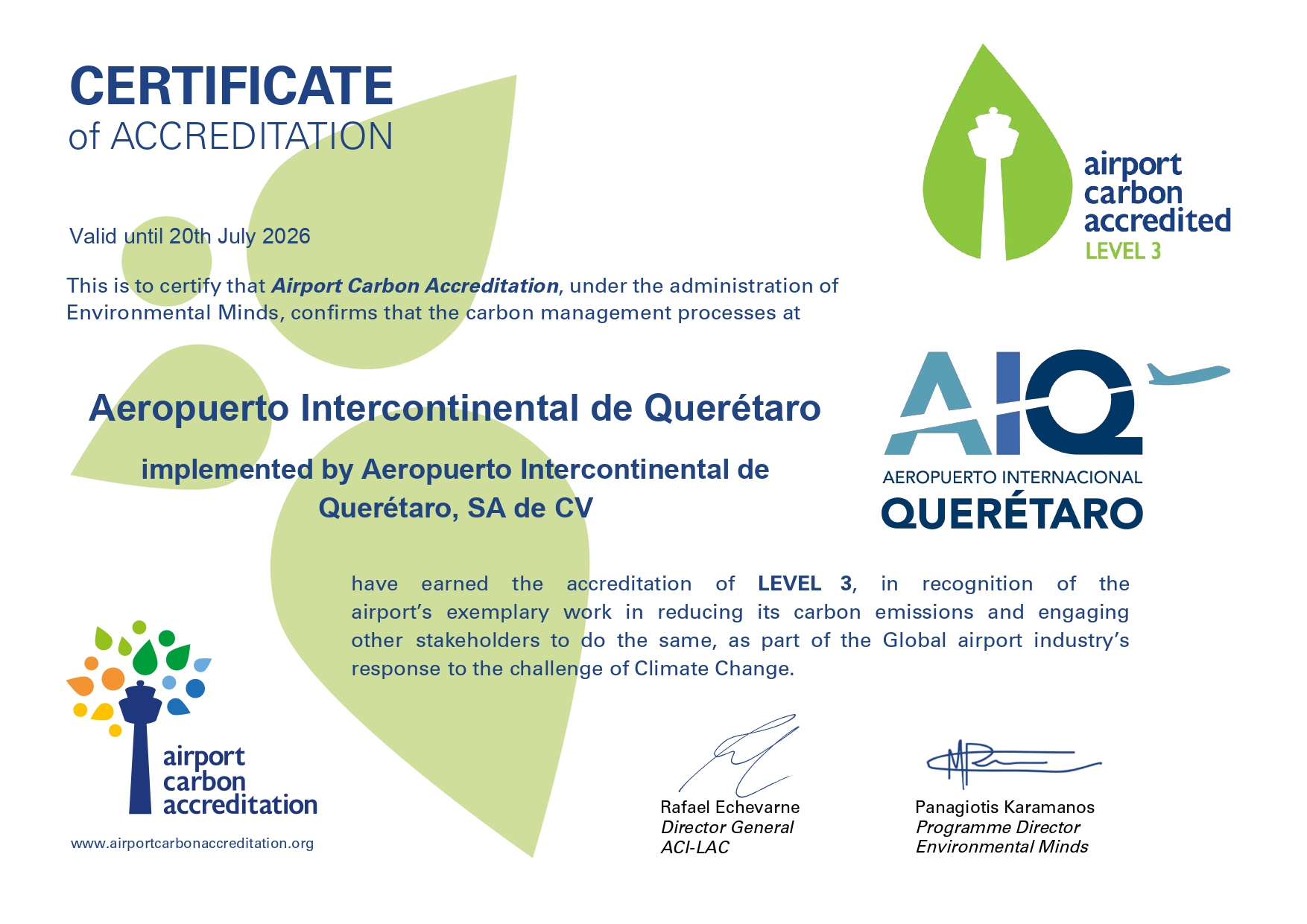 Certificado ACA